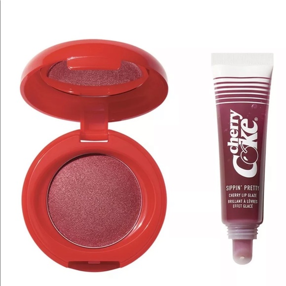 NIB Morphe X Coca-Cola Cherry Coke Cherry Refresher Lip & Cheek Duo - Picture 2 of 5
